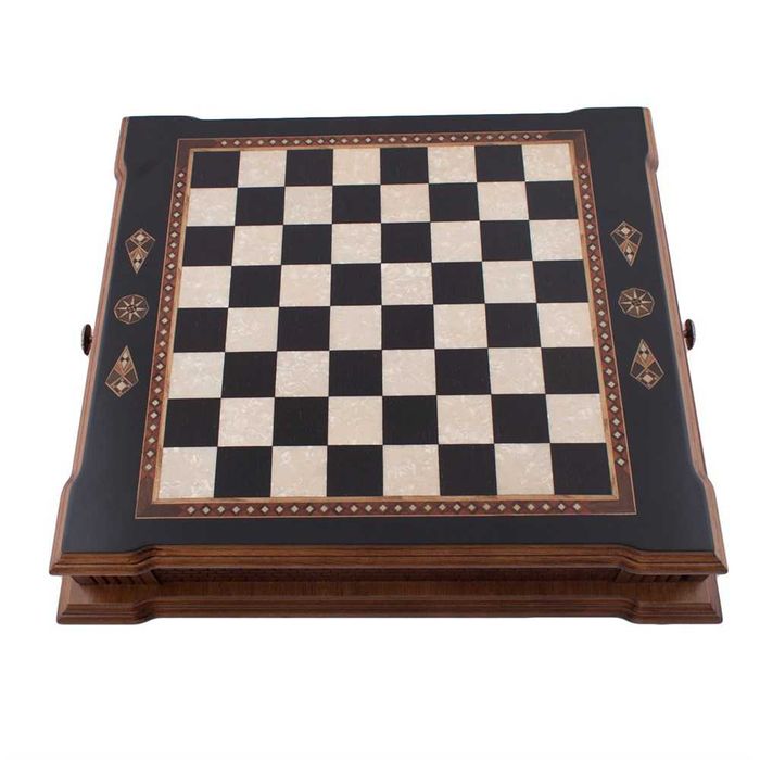 Joc de sah pentru profesionisti lucrate manual in lemn de alun 2621BLK