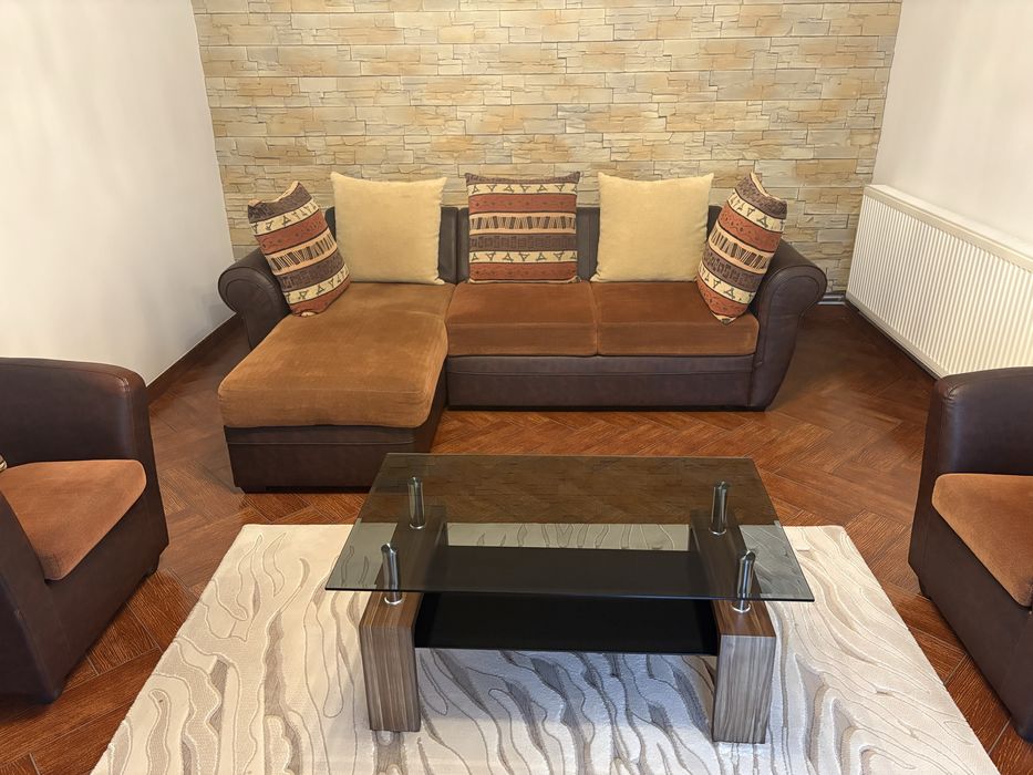 Canapea extensibila + Fotolii set cu perne