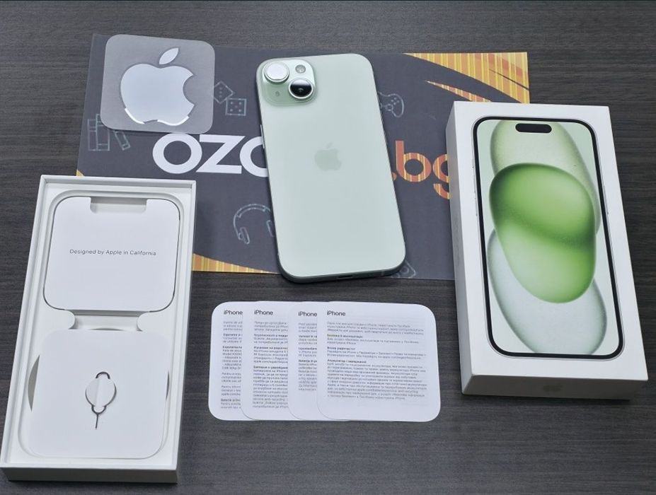 *** 128GB iPhone 15 Ozone Гаранция 2026г. Green / Зелен