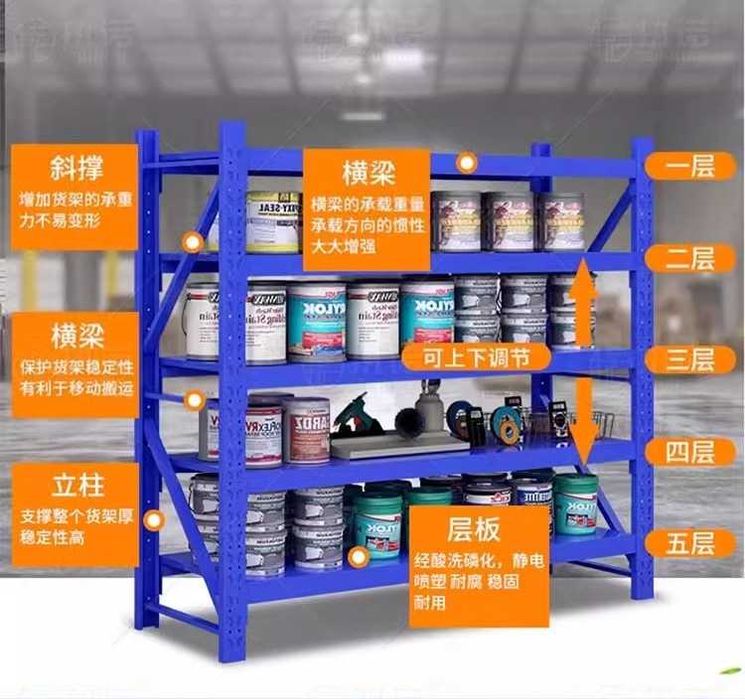 Ombor uchun metall polka – Kaidiya, холоднокатаная сталь, 200 кг/qavat