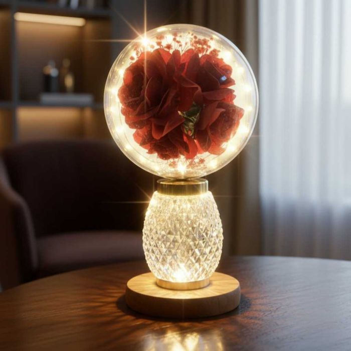 Лампа с вечни рози и топла LED светлина –3 модела/Идеален подарък