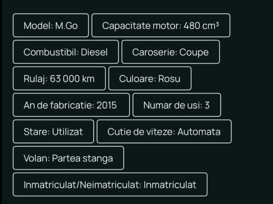 Vand microcar an 2015
