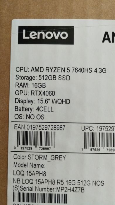 Продам Lenovo RTX 4060