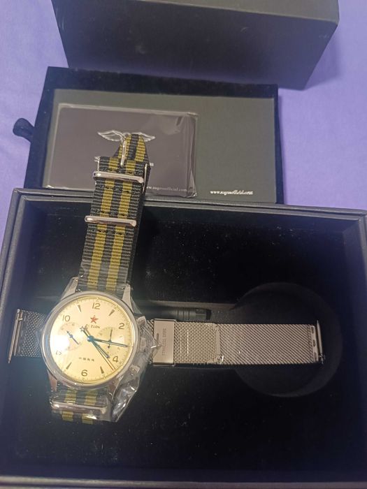 Ceas 1963 Pilot Cronograf ST1901 Air Force 40mm Safir Seagull Tianjin