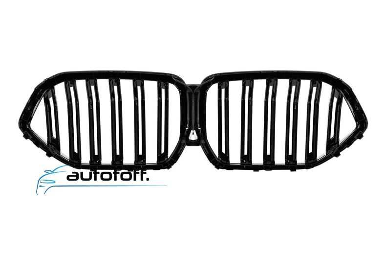 Grila dubla iluminata compatibila cu BMW X6 G06 (19-23) Negru lucios cu LED