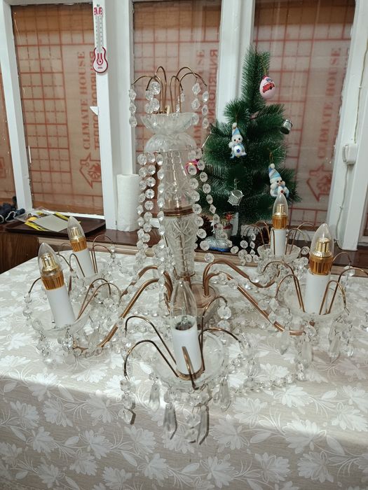 Люстра хрустальная чешская