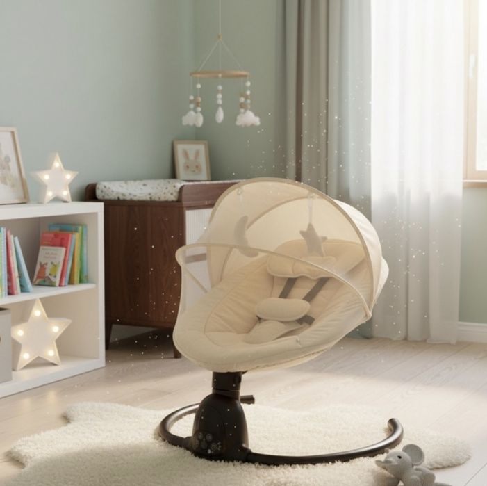 Бебешки шезлонг с автоматично люлеене