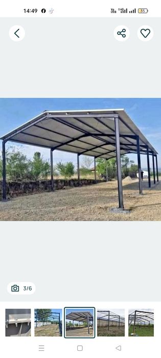 Vând hale și structuri metalice cu prindere pe surub