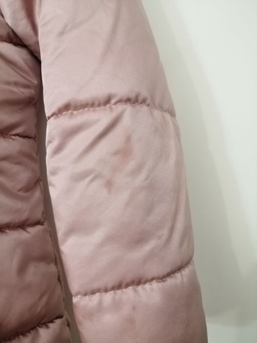 Детско зимно яке H&M за момиче, цвят: пепел от рози+бонус шапка