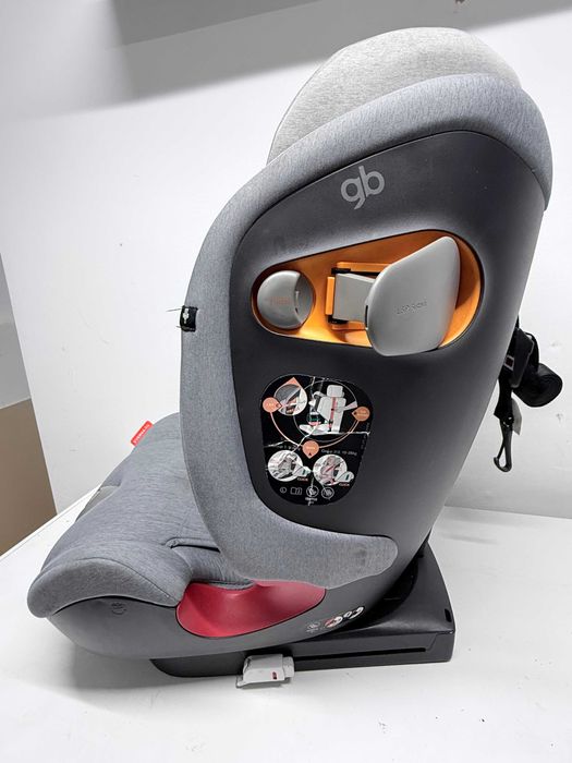 Scaun auto copii cu Isofix GB Everna-Fix London Grey, 9 luni - 12 ani