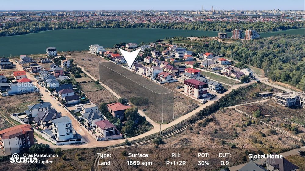 Teren Dezvoltare | 1.869 mp | PUD Aprobat | Str. Jupiter - Pantelimon
