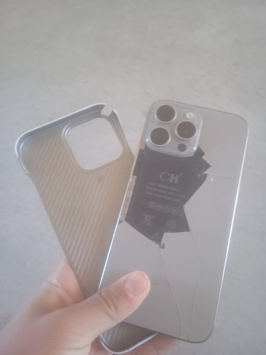 iPhone 16 pro max luxcopy aybi ekrani singan orqasi singan