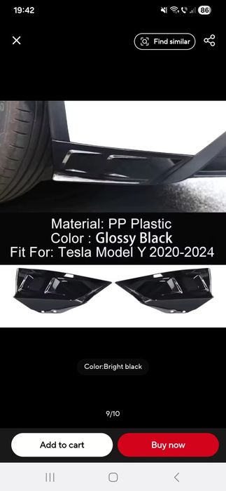 Vând ornamente bara spate Tesla model Y