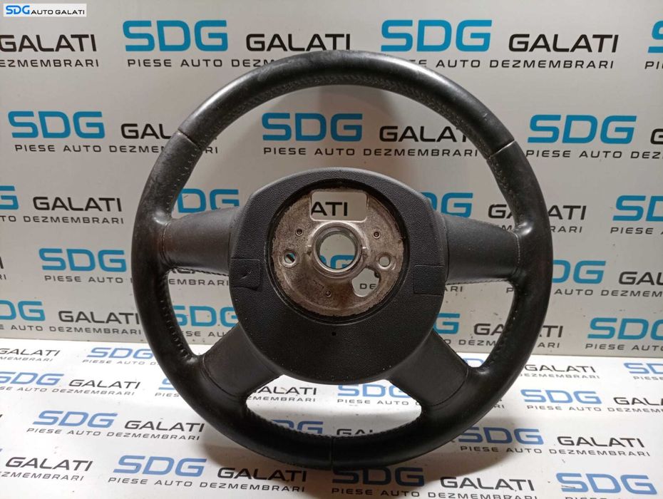 Volan Piele 4 Spite cu Comenzi FARA Airbag Audi A5 2008 - 2016 Cod 8R0419091 0060003096 [M5097]