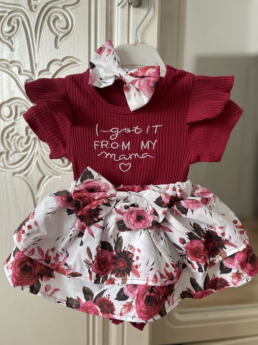 Платье-бодик нарядные для девочек 3-6месяцев