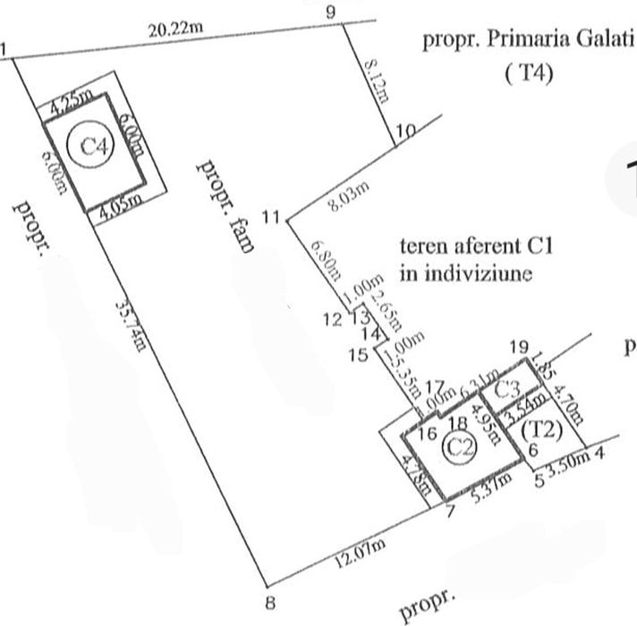 Vanzare, Galati, casa CFR, Cosbuc, Mall, teren 600m