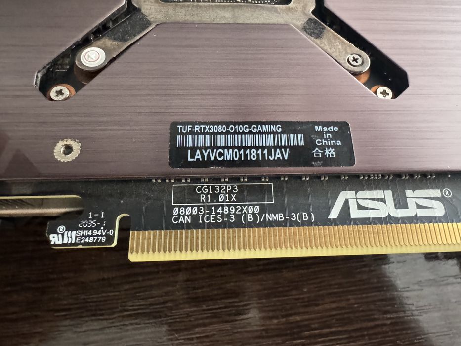 Продам ASUS TUF Gaming GeForce RTX 3080 10GB