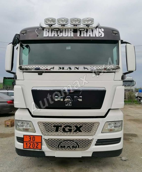 Bullbar, bara inox, suport proiectoare plafon MAN TGS, TGL, TGX-L