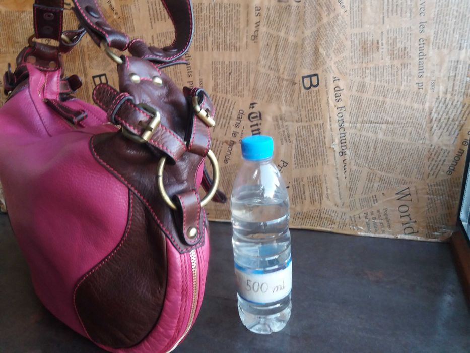 дамска чанта,кожена торба-цикламено,розово естествена кожа