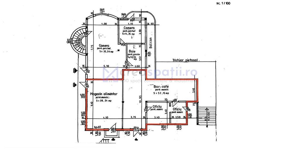 Spatii comerciale de la 30mp la 300mp, sos. Pacurari, zona Apan
