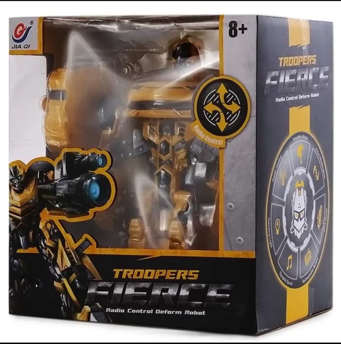 Трансформърс кола робот с дистанционно и акумулаторна батерия