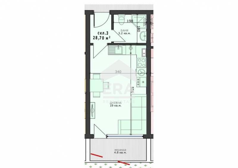 Продава се Едностаен апартамент в Варна, Възраждане 4 - 32 кв.м за 751 €/кв.м - Снимка #1