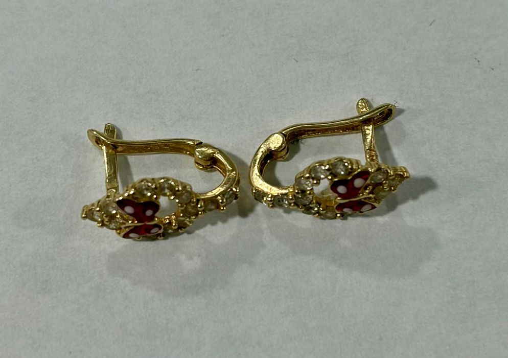 Златни обеци 1.35 грама 14 карата