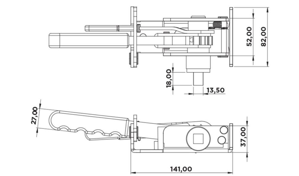 Механизъм/обтегач за брезент 400мм