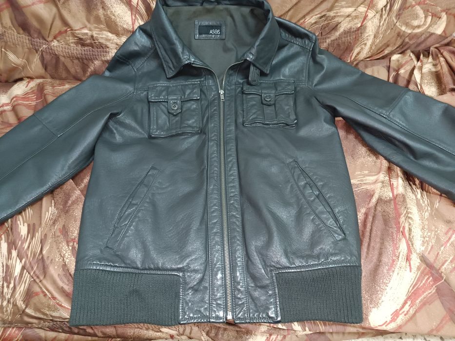 Стилно мъжко яке от естествена кожа