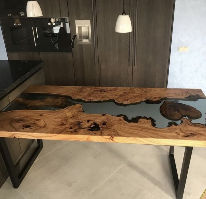 Стол, эпоксидный, карагач