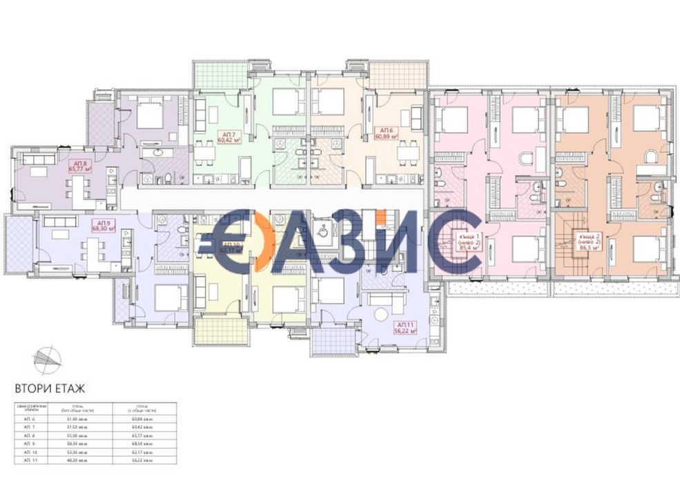 Продава се Двустаен апартамент в Несебър - 63 кв.м за 871 €/кв.м - Снимка #14