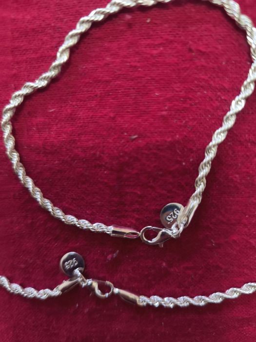 Сребърни гривна и синджир 925