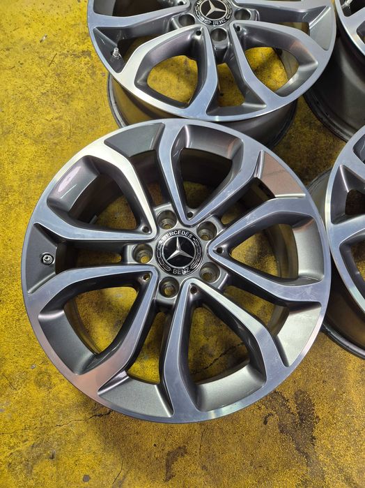 4 Jante Aliaj 5x112 17'' OEM Mercedes A Class B Class C Class W205 W206 V-Class VITO VIANO CLA GLA + Senzori OEM Mercedes