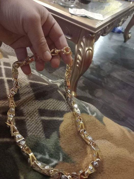 Мъжки позлатен ланец с 14карата златно покритие