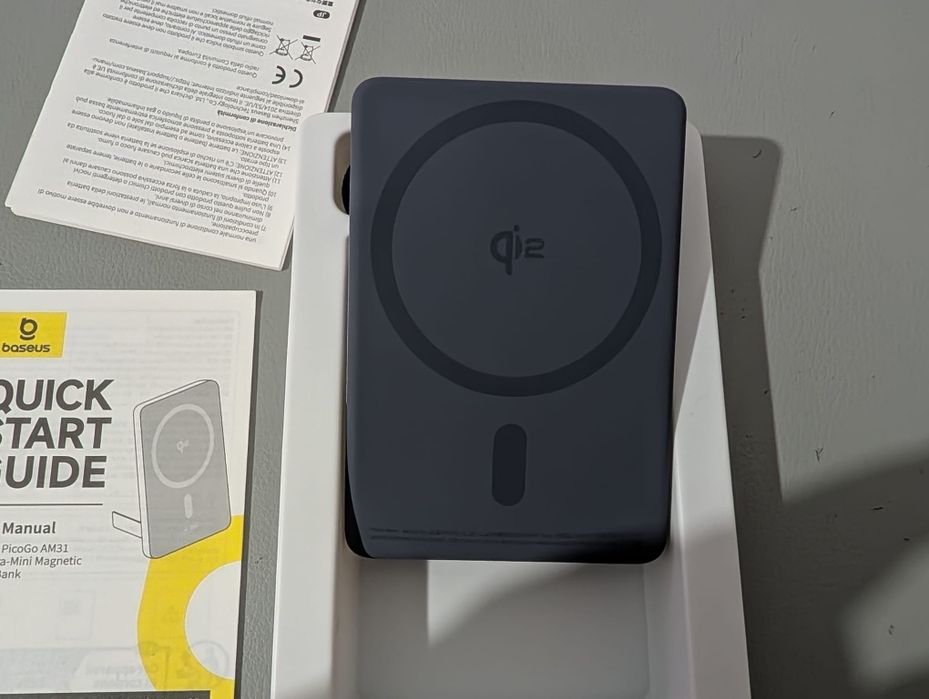 Baterie externă (power bank) Baseus PicoGo AM31 Qi2 Ultra-Mini, capacitate 5000mAh