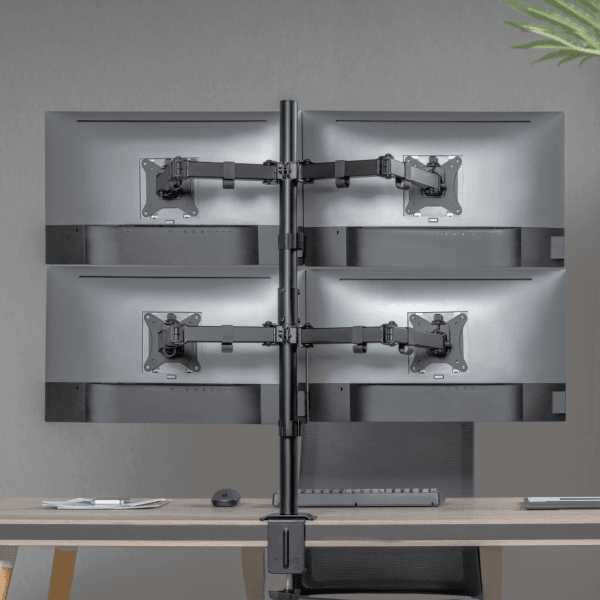 ЧИСТО НОВА Стойка за 4 монитора, SBOX LCD-352-4