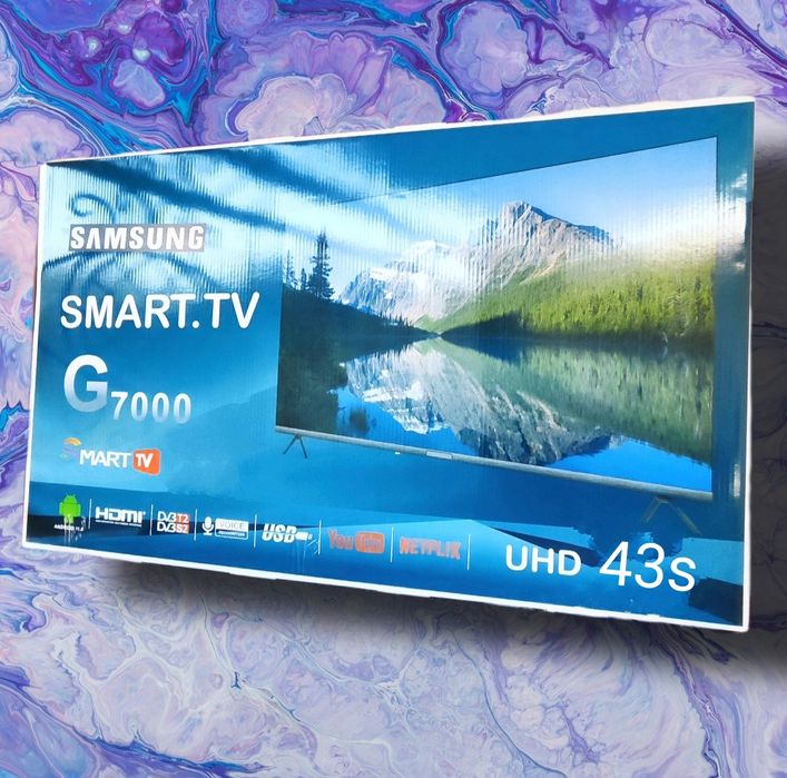 Телевизор SAMSUNG™ QRiSTAL AndroiD14 +GOLOS Smart FULL 45~32~40~55~65