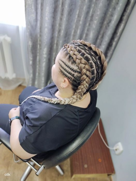 Боксерские косы с узорами и без