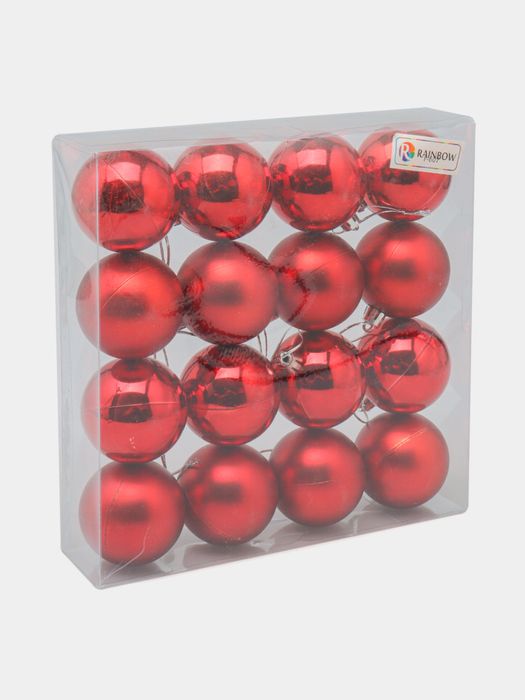 Игрушки для елок диаметром 6 см 16 штук