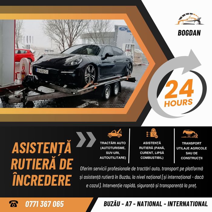 Tractări Auto Buzău Non-Stop | Asistență Rutieră | Intervenție Rapidă