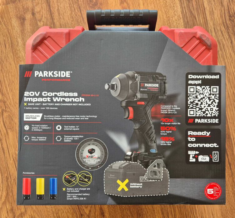 Parkside Performance PPDSSA 20-Li A1 Гайковерт 600Nm (Нов и запечатан)