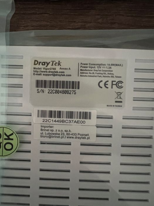 Router  Dray tec vigor 2765