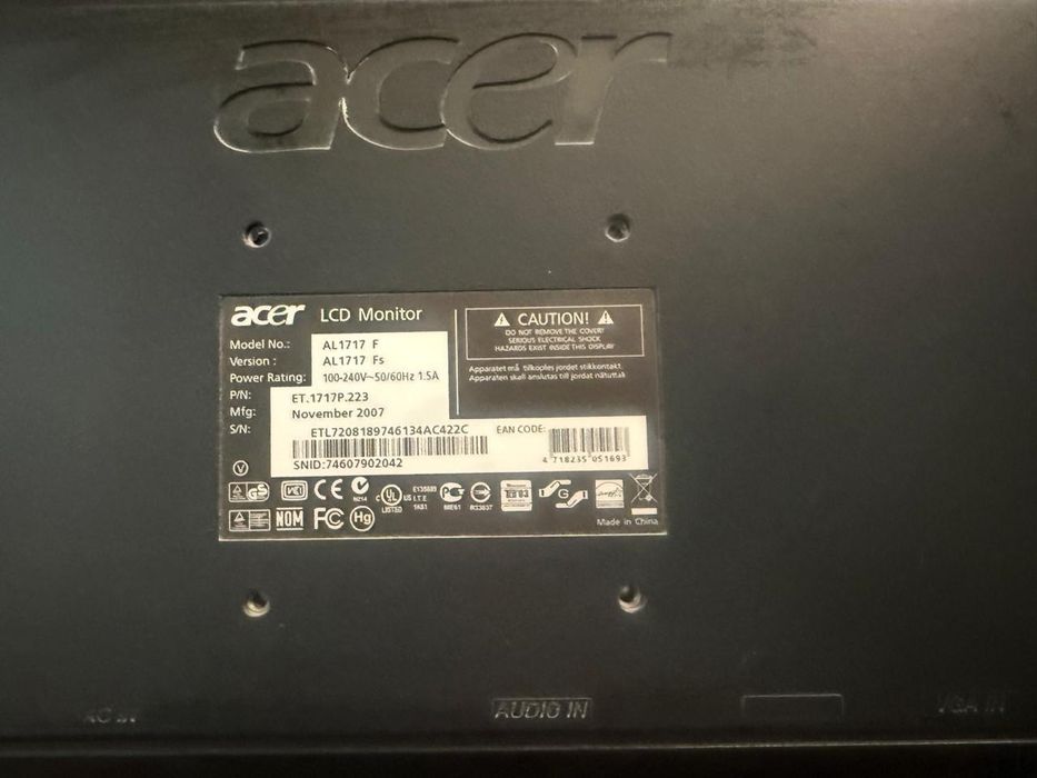 Монитор  б/у Аcer