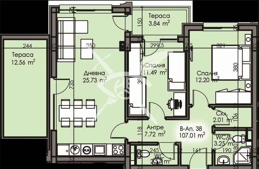 Тристаен апартамент 919-26931