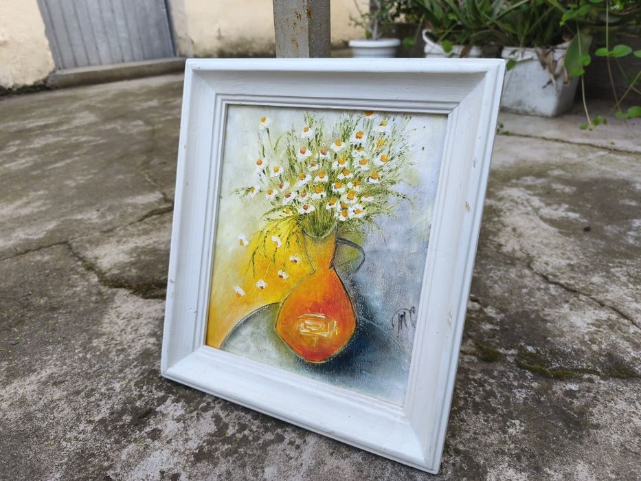 Маслена картина ваза с лайка