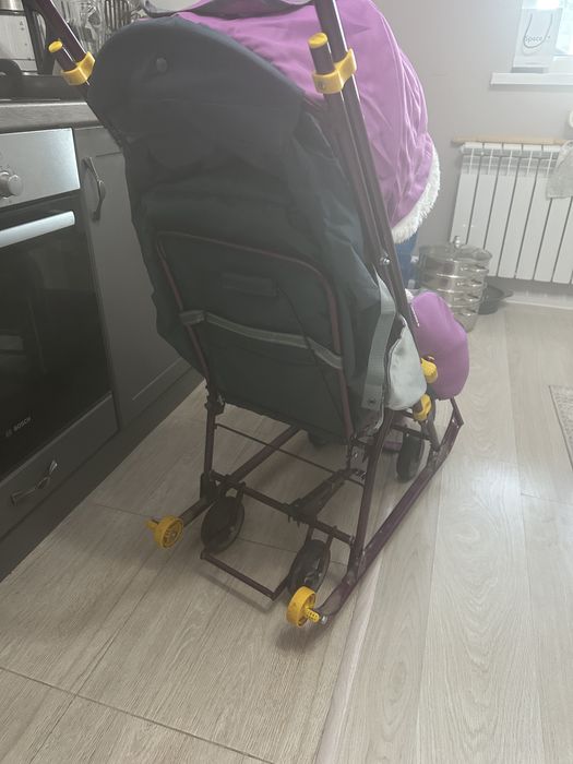 Санка коляска теплая