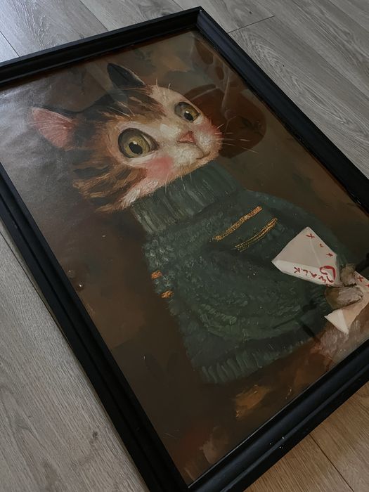 Котка с писмо - принт