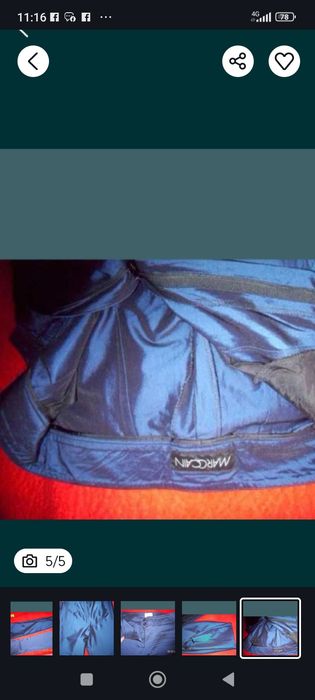 Pantaloni ocazie albastru metalizat mar L