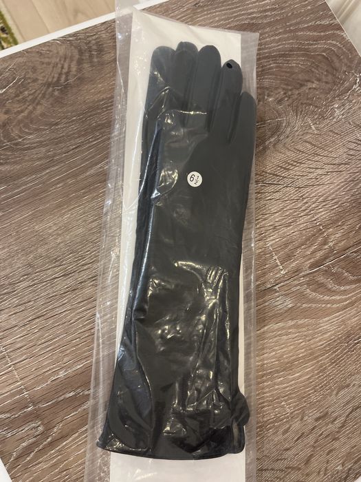 Перчатки кожаные удлиненные женские новые