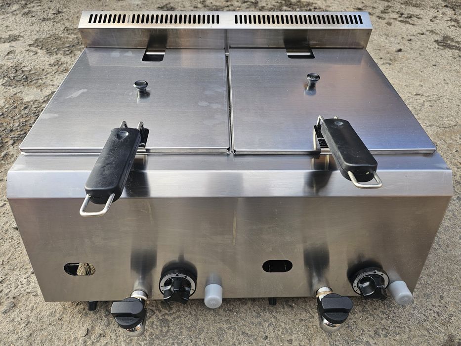 Friteuză profesională pe gaz  – 2x8L
